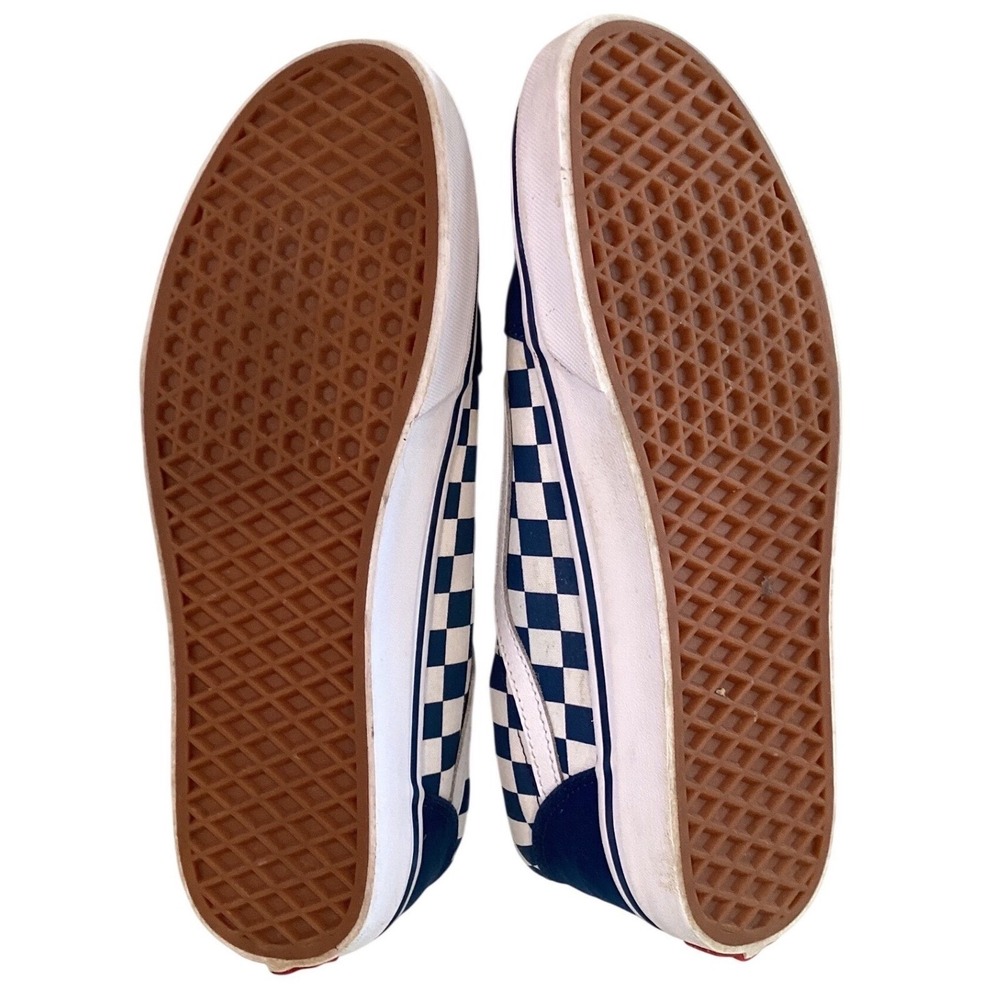 Vans Men's Ward Royal Blue Checkerboard Low Top Skate Shoes Sneakers Canvas 10.5 - Picture 5 of 6